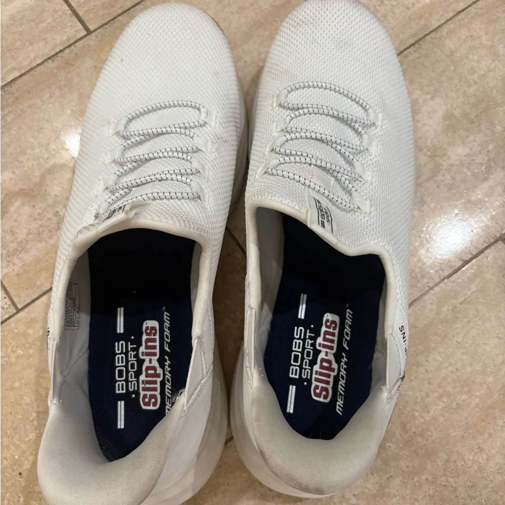 Skechers White Sneakers with Memory Foam